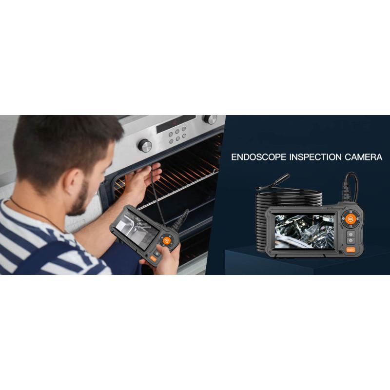 Промышленная эндоскопическая камера, 4,3-дюймовый IPS-экран, IP67, водонепроницаемый HD1080P, объектив 8 мм, камера для проверки канализации, бороскоп для автомобиля