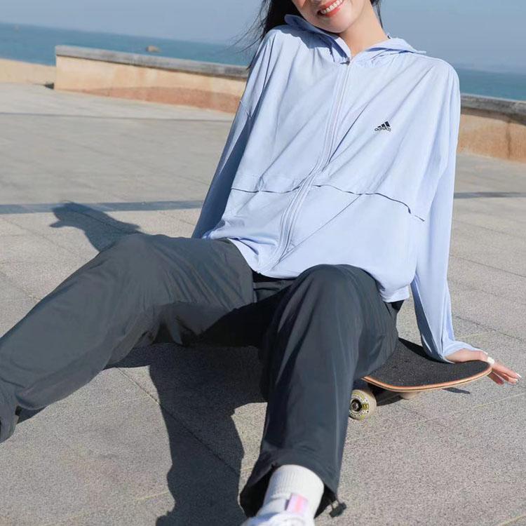 Adidas Охлаждающая легкая куртка-маска со свободными полями, женские куртки Blueberry-Ice IT2488