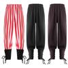 Boys Pirate Pants Medieval Ankle Banded Renaissance Viking Costume Trousers Halloween Gothic Striped Outfit