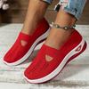 Trendy Women's Casual Single Shoes Spring Mesh Breathable and Comfortable Sports Vulcanized Shoes Large Size Anti Slip Platform
