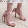 Fashion Bow Women Heeled Sandals High Heels Marie Janes Shoes Woman Slippers 2025 New Elegant Party Pumps Trend Dress Sandalias De Mujer