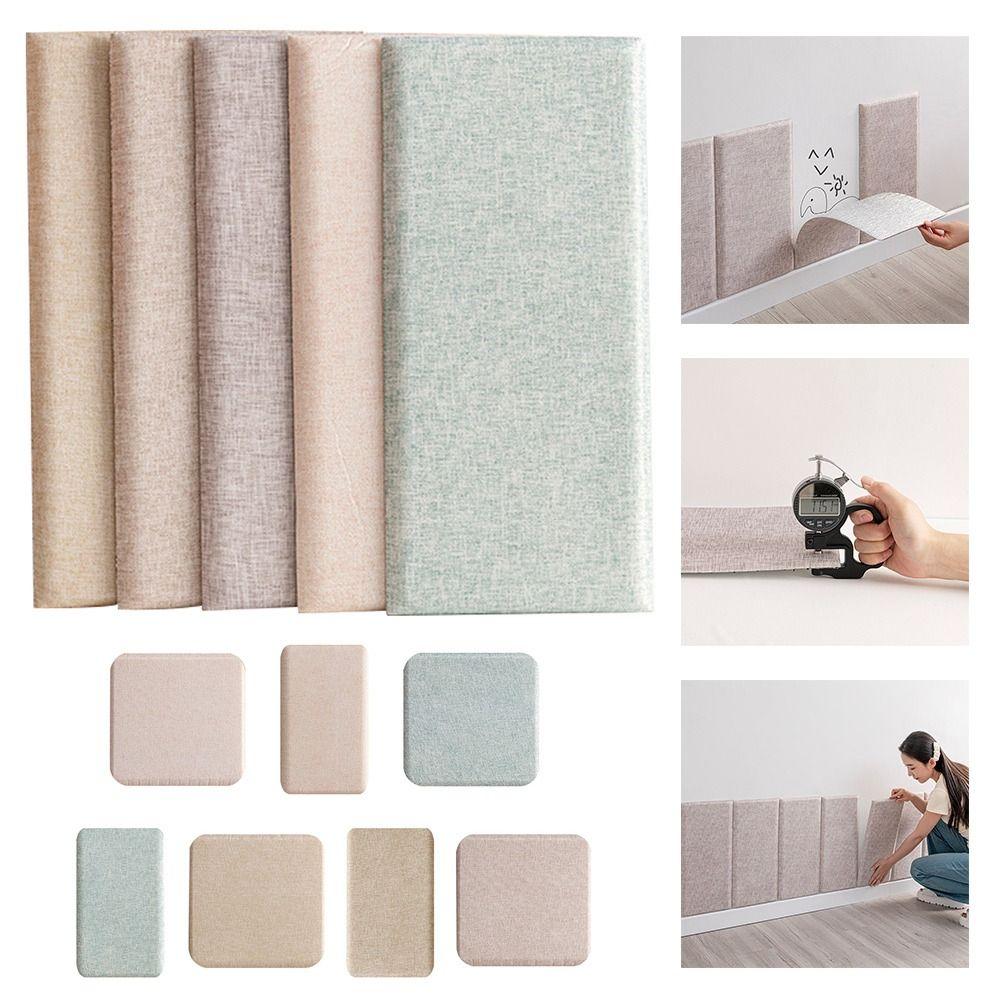 Утолщенный татами, самоклеящийся настенный коврик, мягкая основа, декор стены гостиной, гостиная