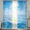 Летние обои с океаном, солнечные тюлевые оконные шторы для спальни, роскошный домашний декор, шторы в гостиной, шифоновые панели