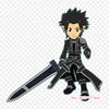 Аниме робот-меч Sinon Kirito, железные нашивки для одежды, наклейки с аппликациями на одежду, термочувствительная нашивка на заказ