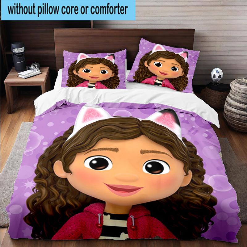 3PCS Colorful Friends Dollhouse 3pcs Bedding,Including 3PCS Duvet Cover And 2pcs Pillowcases Perfect for Christmas,Ideal for Bedroom, Dormitory