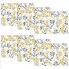 WADORN Flowers Cat Placemats Set of 6, Black Cat Wildflowers Cloth Table Place Mats 11.8x17.7 Inch Non-Slip Linen Washable Table Mats Heat Resistant