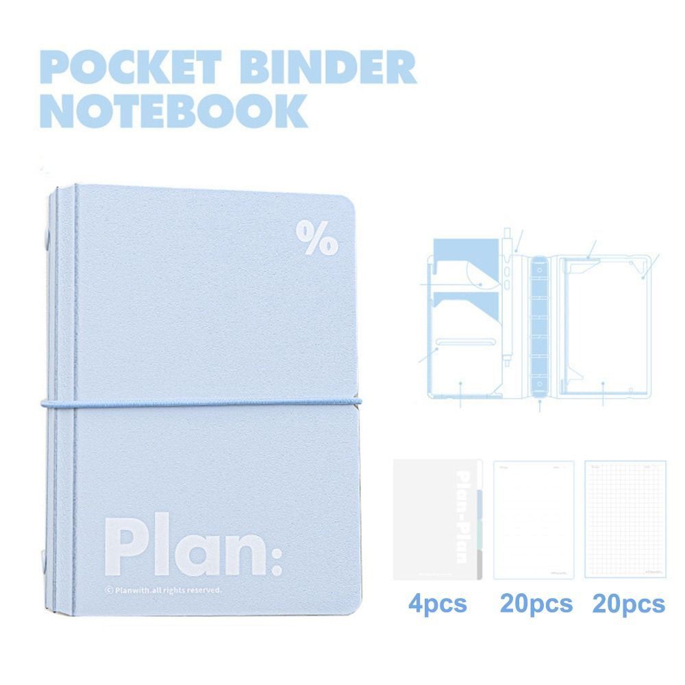 Мини-блокнот на 6 колец, 44 листа, альбом для записей, студенческий журнал