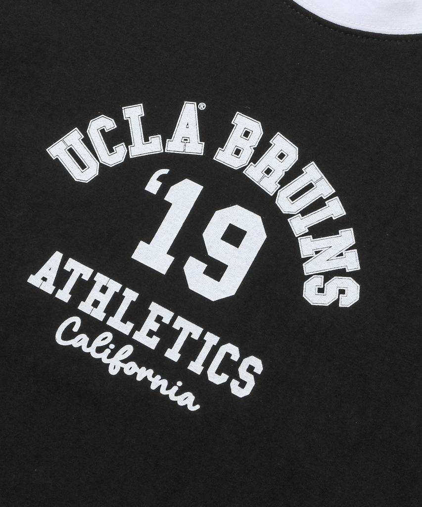 Женская футболка с коротким рукавом UCLA 19ucla Ringer, цветовые блоки [Черный] (Uc6Stac)