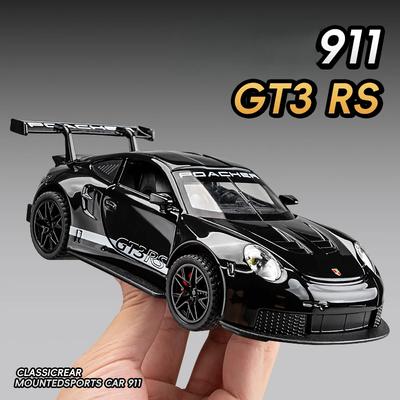 Литой Миниатюрный Автомобиль Масштаб 1/32 911 GT3RS Спортивный Автомобиль Модель Игрушечный Транспортное Средство Детский Мальчик Подарок на День Рождения Домашний Декор Автомобильная Игрушка