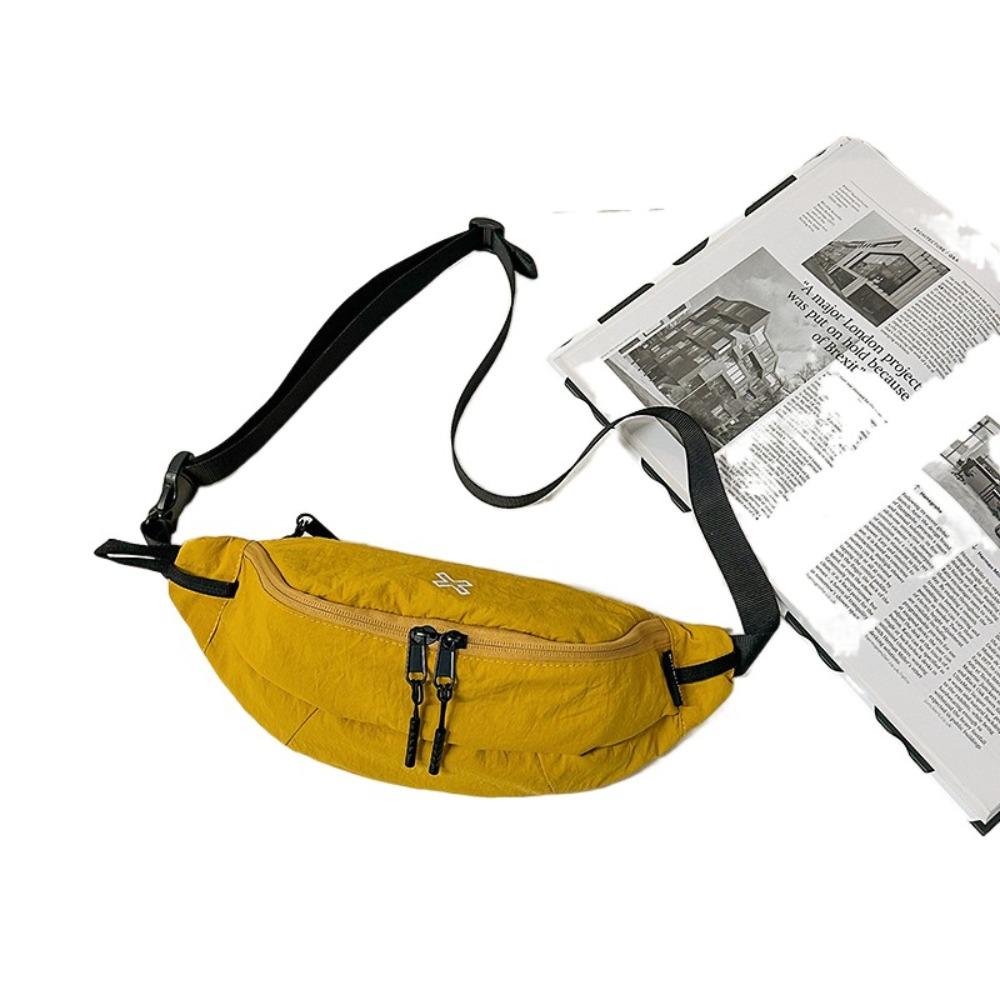 Цветовой контраст Кроссбоди сумка-пельмень Большая вместимость Мужская поясная сумка Спортивная нагрудная сумка Мальчики