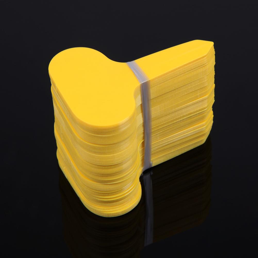 100 шт. Идентификационный матовый знак, бирка для цветочного дерева, питомника, знаки для растений в горшках, подсказка, пластиковая этикетка Т-типа