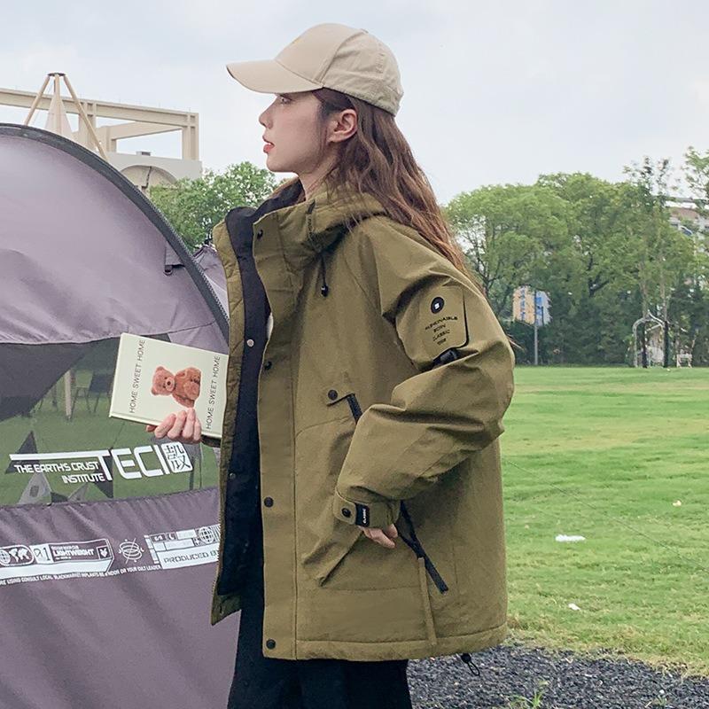 Пуховая одежда с хлопковой подкладкой женские зимние куртки утолщенные парные рабочие куртки с хлопковой подкладкой короткая куртка для улицы куртка с хлопковой подкладкой