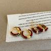 Серьги-гвоздики Ankola Red Oil Dripping Zircon, женские ретро-серьги, легкие, роскошные, элегантные, модные, изысканные, для поездок на работу