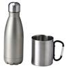 Select Stainless Steel Water Bottle 350ml Bottle and 350ml Mug J-kitchens Set (Double-Walled Vacuum-Sealed)