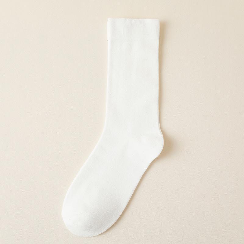 Женские осенне-зимние однотонные хлопковые ворсовые носки — без косточек, свободного кроя, до середины икры, идеально подходят для беременных.