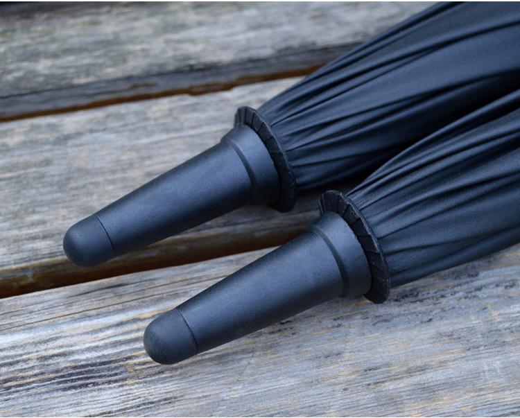 Мужской большой черный зонт для гольфа с длинной ручкой – Настраиваемый бизнес-подарок высокого класса