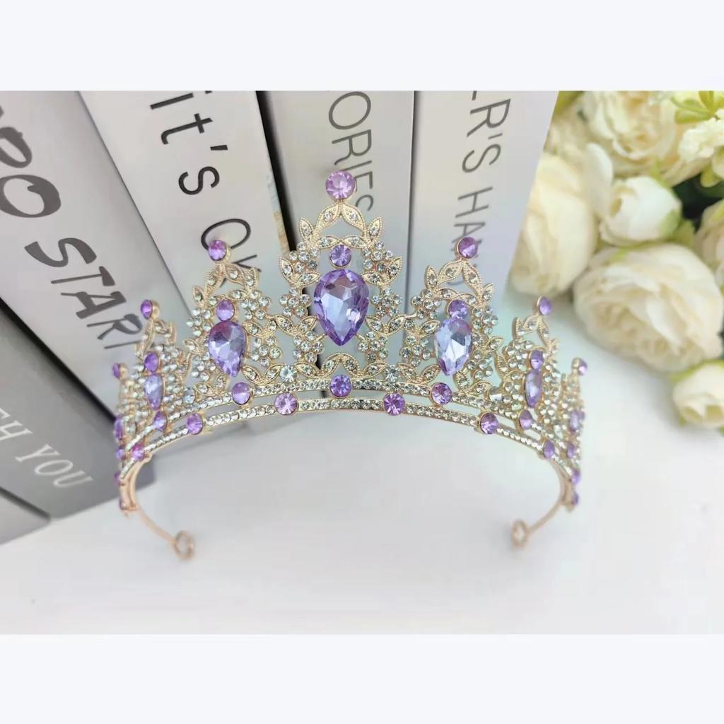 Детская принцесса корона кристальная тиара аксессуары для волос для девочек атмосфера высокого класса танцевальное выступление подарок на день рождения корона