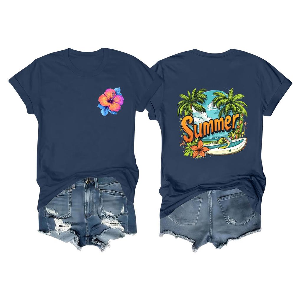 Футболки с короткими рукавами для женщин, модные топы, легкие и мягкие повседневные летние наряды, одежда