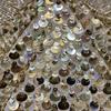 Эластичная сетчатая ткань с ракушечными пайетками, бисером, мерцающей вышивкой для женских платьев, вечерних нарядов, детской одежды, обуви, сумок