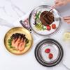 Фрукты Мясо Посуда Золото Серебро Блюдо для костей Мелкий поднос Металлическая обеденная тарелка Круглая тарелка