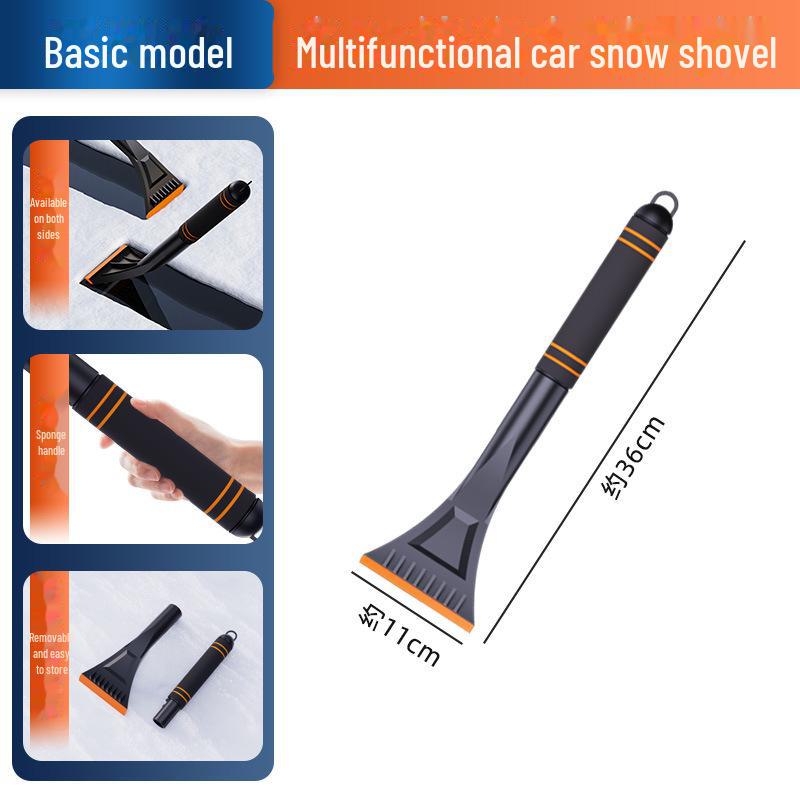 Автомобильная лопата для снега, скребок, щетка, инструмент для размораживания - многофункциональный зимний очиститель для удаления льда со стекол автомобиля