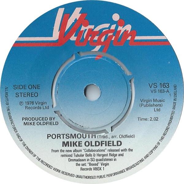 7-дюймовая пластинка MIKE OLDFIELD - Portsmouth VS163 Virgin 1976 США Рок Б/у