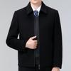 Double-sided Woolen Down Lining Jacket Men's Business Short Cashmere Coat Thickened Warm Winter Dad Jacket