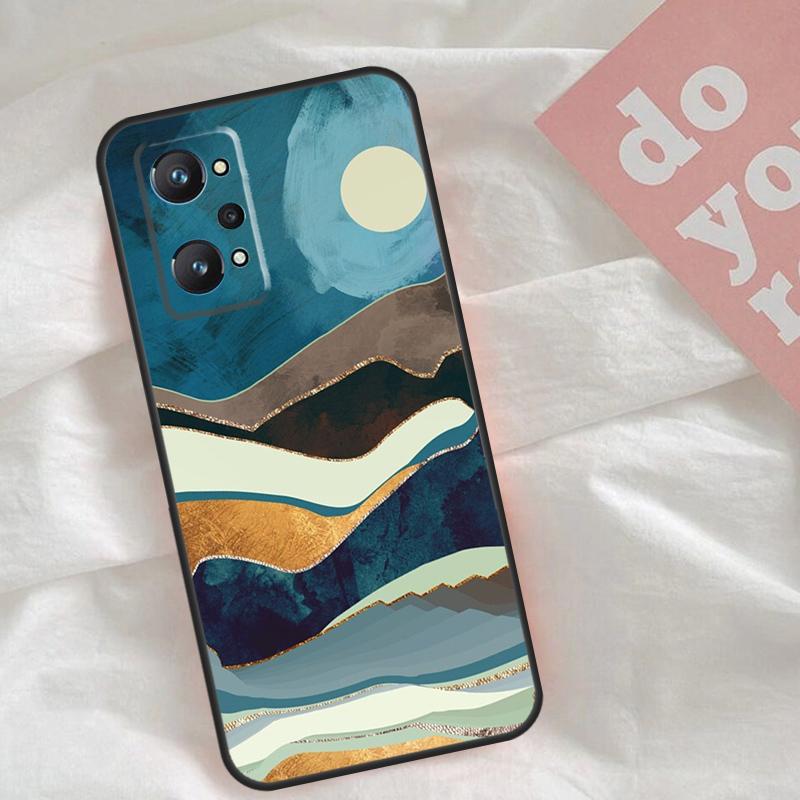 Золотой Пейзаж Чехол Для Realme C51 C75 C63 C61 C55 C53 C35 C65 C67 C71 15 11 12 13 14 Pro Plus GT6 GT7 Pro