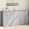 VidaXL Buffets 2 Pcs Sonoma Grey 79x38x80 Cm Engineered Wood, Storage Cabinet, Entryway Furniture, Accent Furniture 3276607