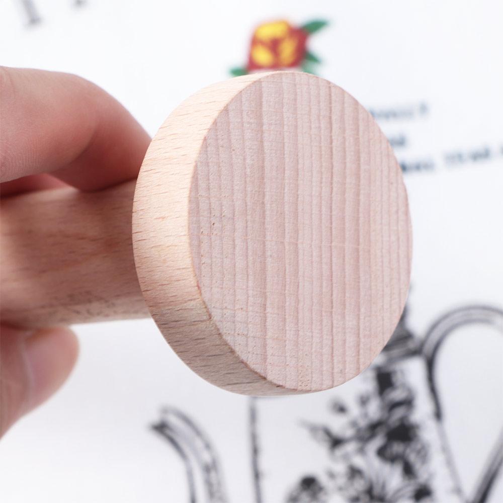 Cake Portable Double Sided Wooden Egg Tart Pusher Tart Tamper Eggtart Mold Pastry Tools Dough Press