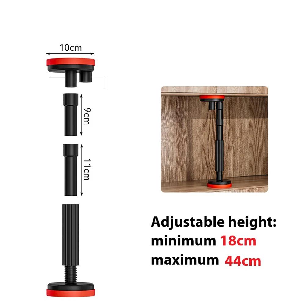 2 шт. Телескопический опорный стержень для установки домкратов для шкафов, регулируемый опорный кронштейн, кронштейны для монтажа шкафов из нержавеющей стали