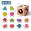Shinse Shape Fitting Puzzle Box Fitting Shape Matching Wooden Toy Shape Recognition Fingertip Play Activity Cube Montessori Toy Educational Toy for