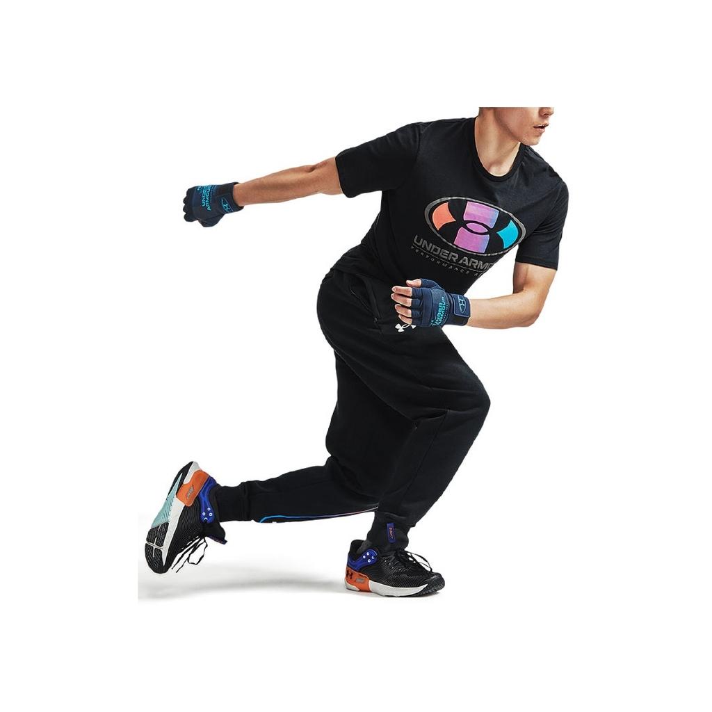 Under Armour Футболка с круглым вырезом и логотипом в американском стиле, мужские футболки, черная 1361676-001