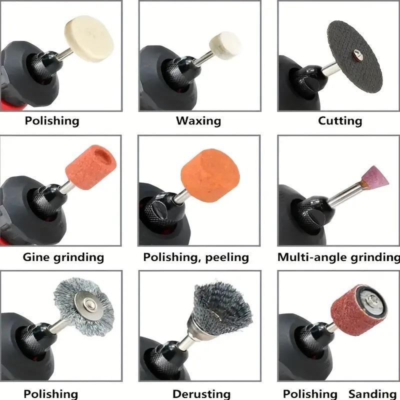 40/105 шт. набор принадлежностей для абразивного вращающегося инструмента, набор электрических мини-сверл, шлифовальных, полирующих, режущих, гравировальных головок