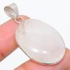 Natural Rose Quartz Gemstone Handmade 925 Sterling Silver Pendant 1.65" e1H07