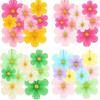 9Pcs/Set Floral Pom Poms Wall Hanging Banner Pink Paper Fans  Birthday Baby Wedding Party Decoration