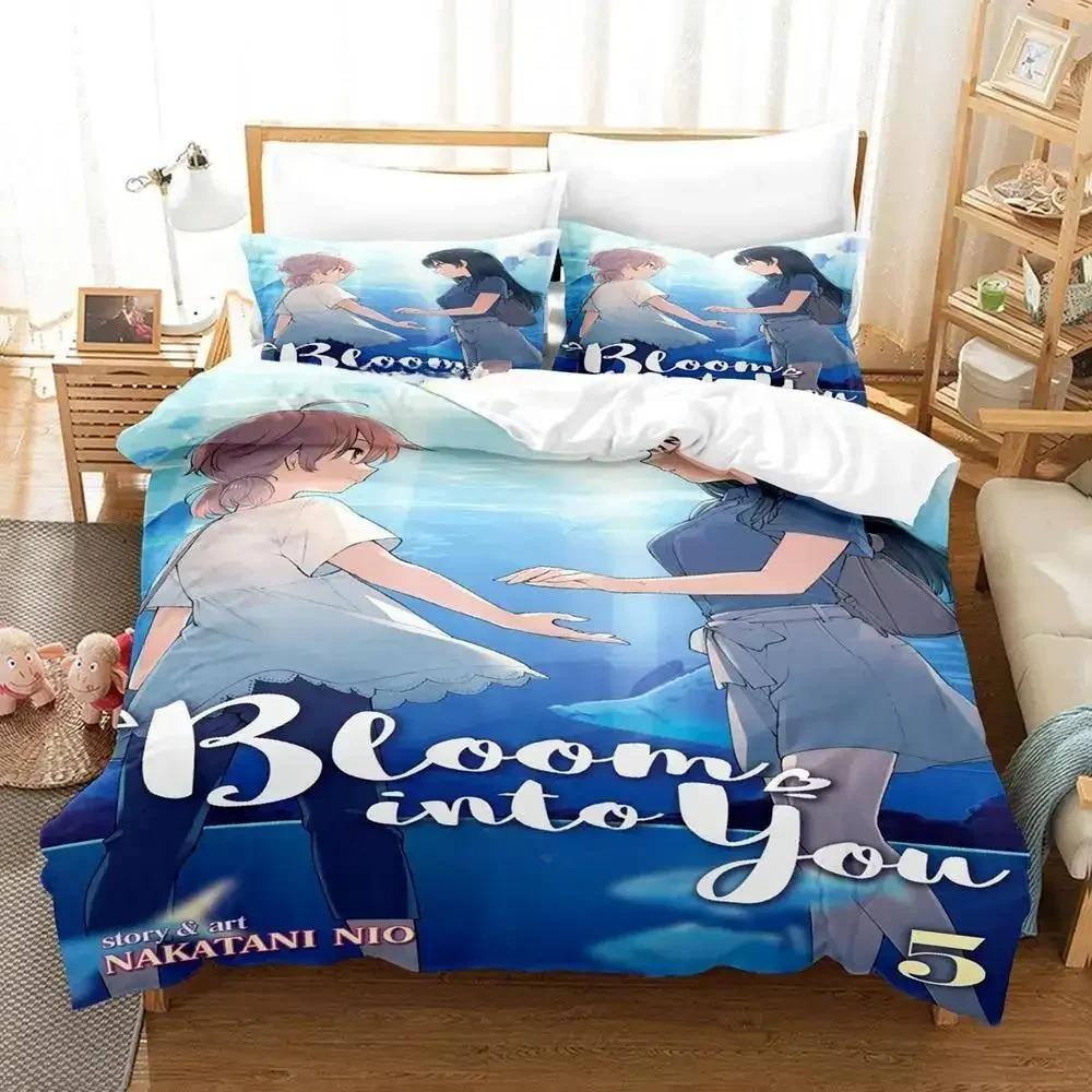 Новый комплект постельного белья Bloom Into You Single Twin Full Queen King Size Bed Set Adult Kids Bedroom Duvet Cover Sets Anime Bed Sheet Set