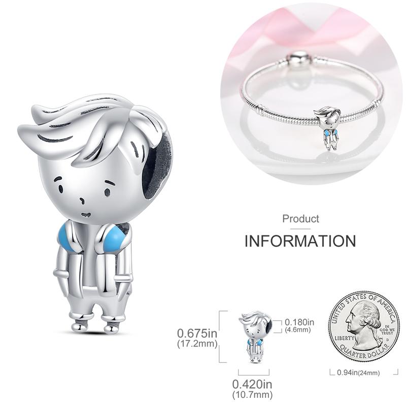 Fashion Trend 925 Silver Travel Airplane Dangle Charms Fit Original  Charm Bracelet DIY Sunflower Butterfly Bead