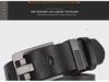 Retro Men's Leather Belt with Extra-Large Waistband and Pin Buckle - Pure Cowhide Genuine Leather