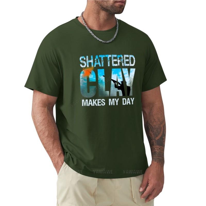 Skeet Trap Clay Shotgun Shooting Shattered Clay Makes My Day Gifts TShirt tshirt summer tops Unisexs clothing