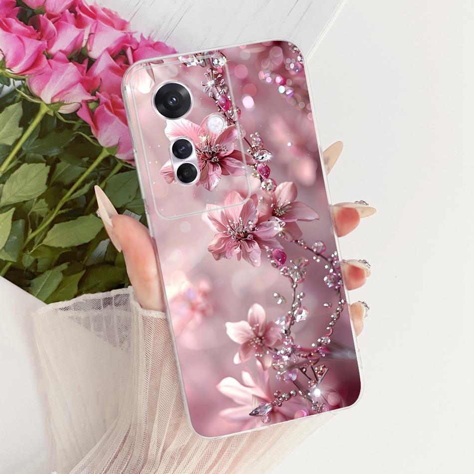 For OPPO Reno11 F 11 Pro 5G Cute Flower Butterfly Cat Painted Case For Oppo Reno11 Reno 11F 11Pro Soft Silicone TPU Phone Cases