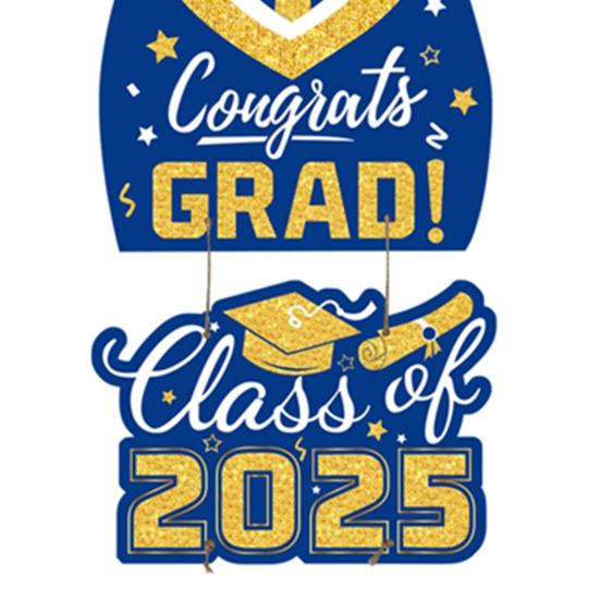 Выпускной 2025 года, подвесная табличка для входной двери Выпускной 2025 года Приветственная табличка для украшения крыльца выпускного