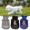 Pet Vest Cartoon Bear Printing Dog Mesh Tank Top Summer Ultrathin Breathable 2-legged Design Puppy Shirt for Small Pets
