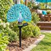 Colorful Changing Solar Peacock Light Waterproof LED Landscape Light  Patio Decor
