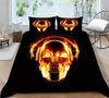3D цветок череп голова комплект постельного белья готический ужас пух пододеяльник наволочка 2/3 шт. Хэллоуин полноразмерный домашний текстиль мужской пододеяльник