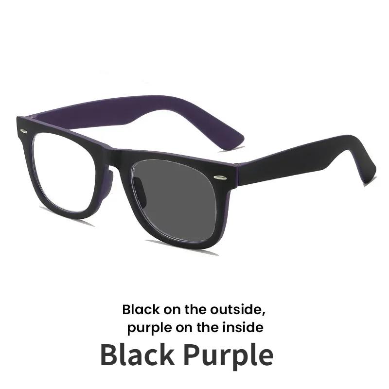 Винтажные мужские фотохромные очки для чтения в большой оправе, анти-синий свет, очки для пресбиопии, уличные солнцезащитные очки с плюсом диоптрия