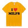 I Love MILFS I Heart Hot Moms Letter Printed T-shirts Unisex Women Short Sleeve Summer Casual T Shirt Harajuku Fashion Tee Shirts