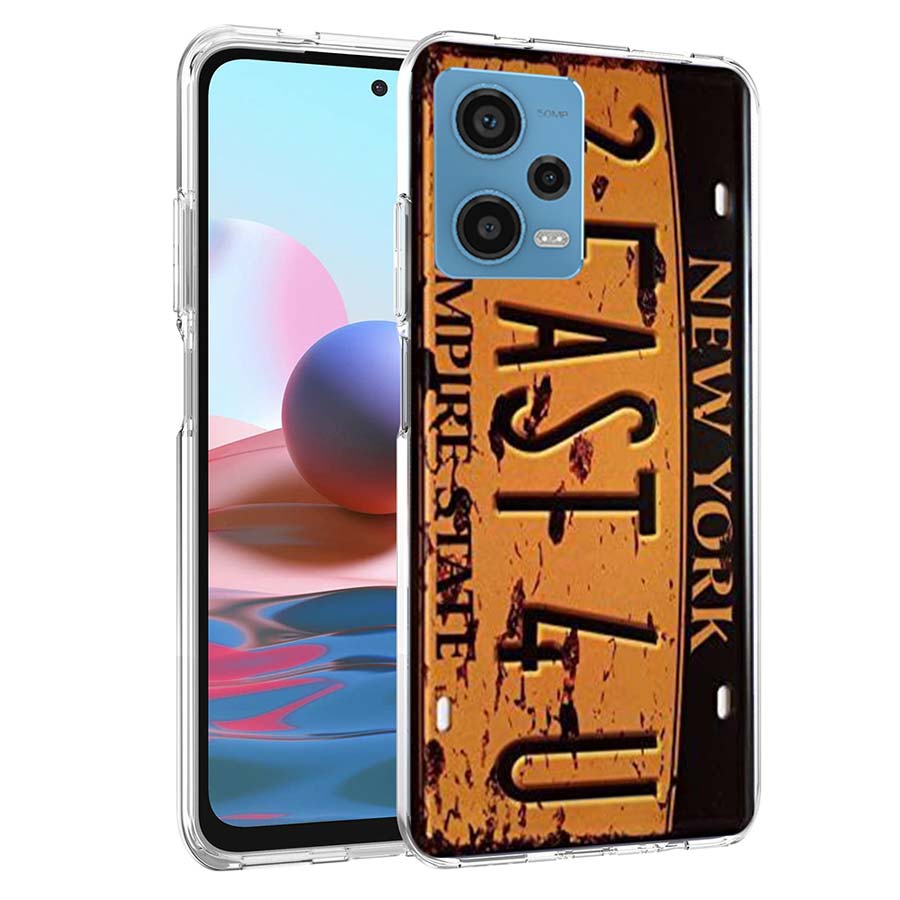 Чехол для телефона с номером лицензии штата Нью-Йорк для Redmi Note 13 12 14 15 Pro Plus 13R 11 11T 11E 11S 10 Pro 10S 9 9S, прозрачный чехол для телефона
