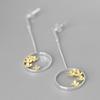 Designer Original New Round Hollow Sweet-scented Osmanthus Falling Earrings Ladies Personality Elegant Jewelry