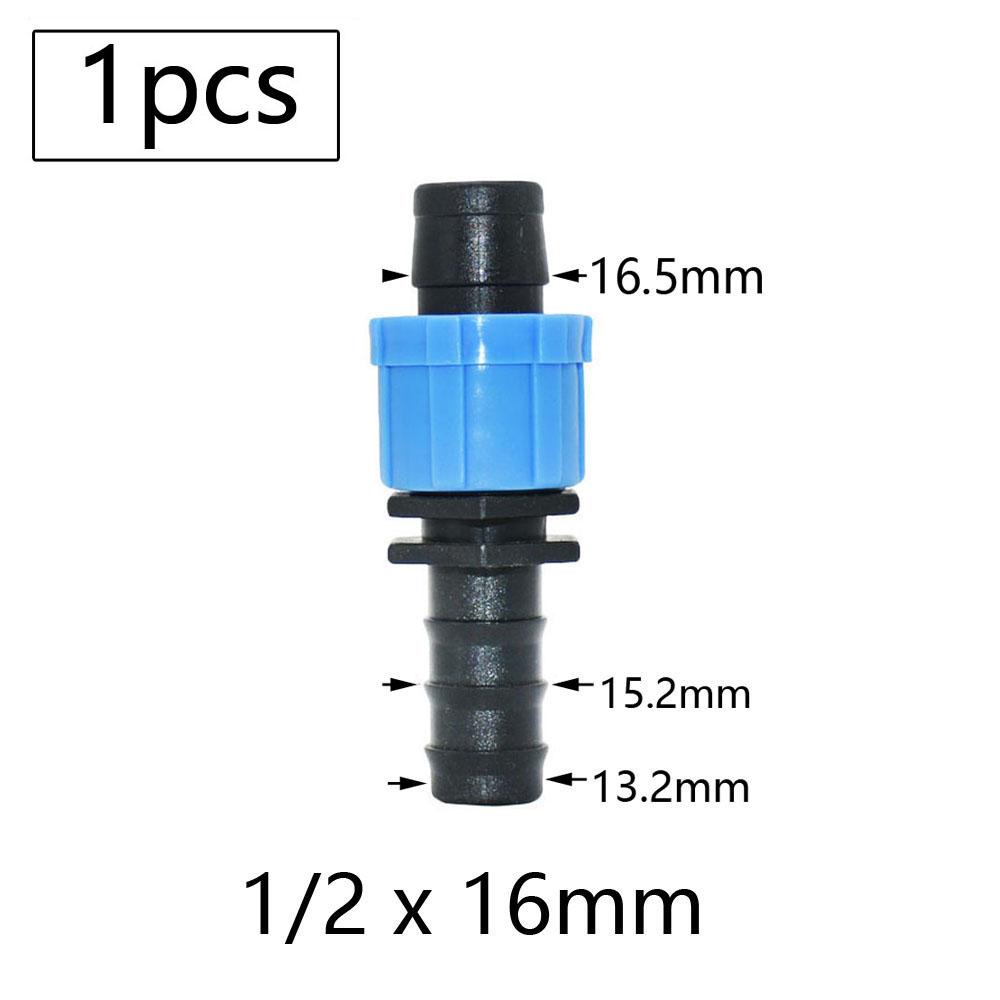 16mm Micro Irrigation Drip Tape Connectors Tee Repair Elbow End Plug Tap Fittings Locked Hose Joints Greenhouse Coupler